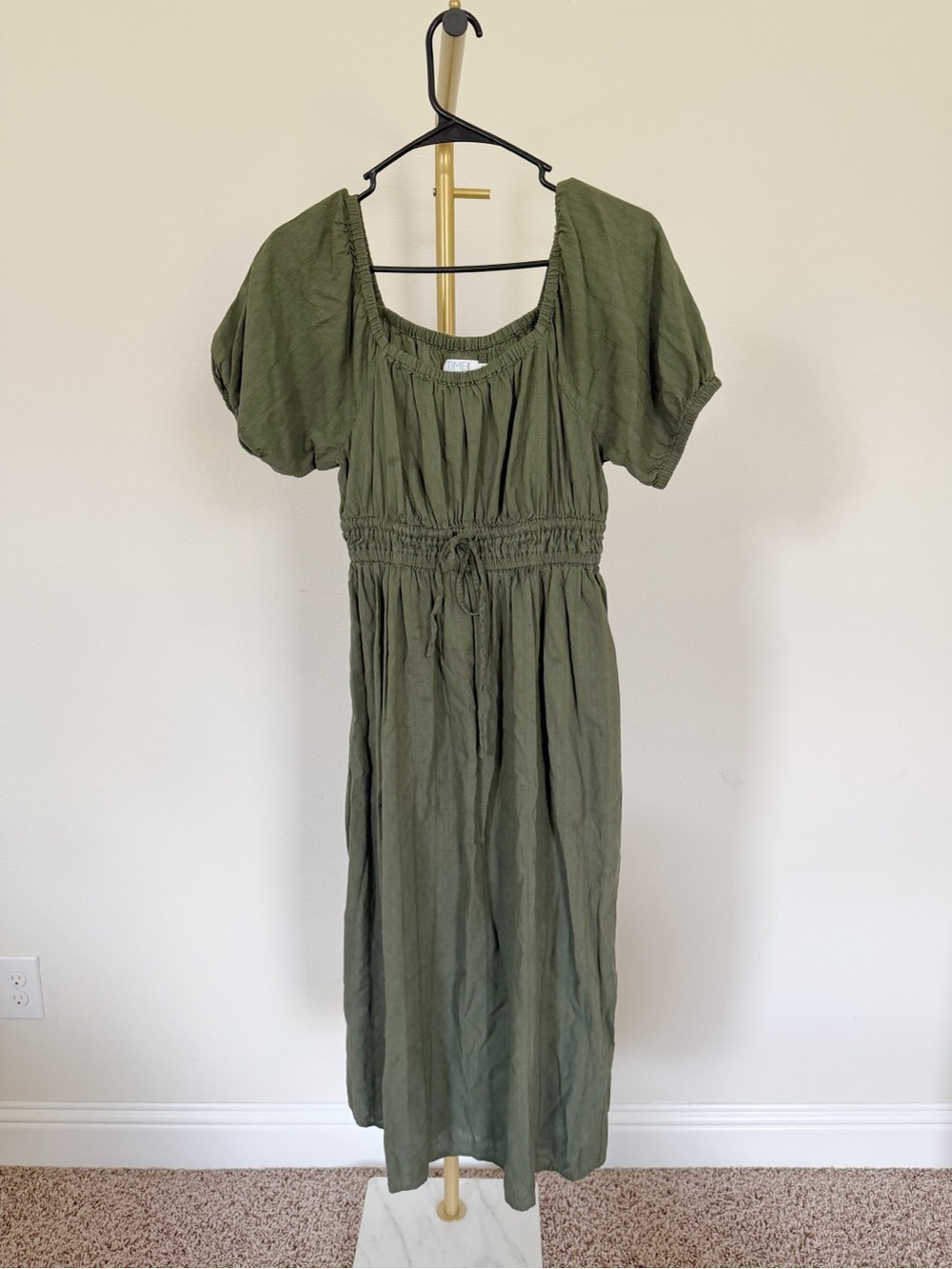 Time and Tru Green Cottage Dress - Size XS